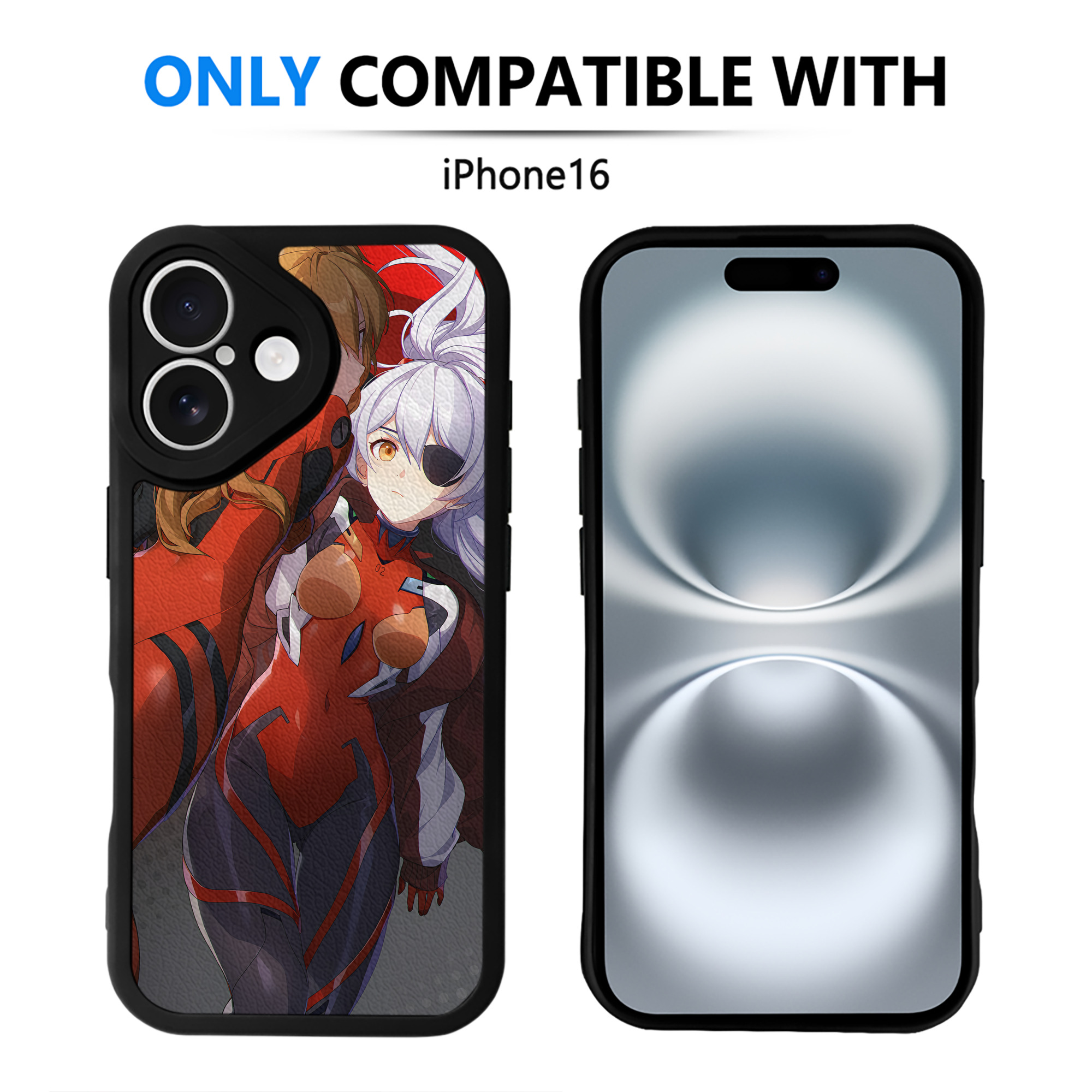 （画像用） EVA 新世紀エヴァンゲリオン 【iPhone 16シリーズ対応】シリコンスマホケース（レザー調） 材質：シリコン